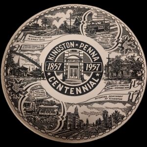 Kingston PA Centennial Commemorative Plate 1957 Decorative Ceramic P-688
